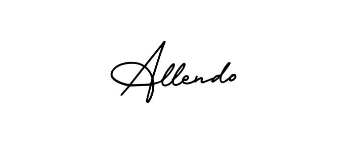 You should practise on your own different ways (AmerikaSignatureDemo-Regular) to write your name (Allendo) in signature. don't let someone else do it for you. Allendo signature style 3 images and pictures png