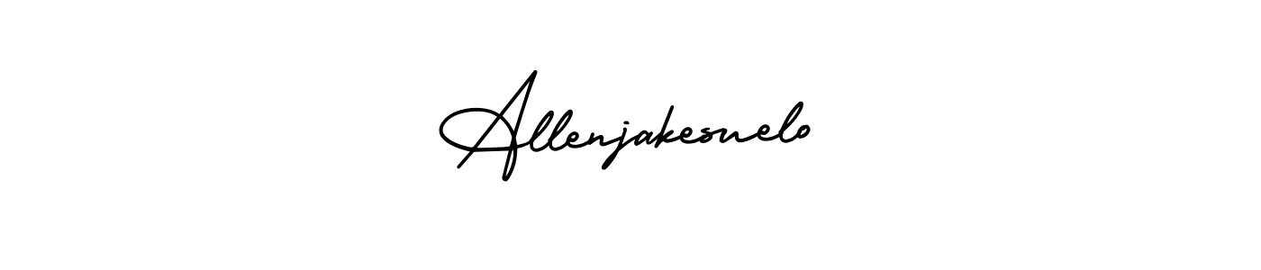 How to Draw Allenjakesuelo signature style? AmerikaSignatureDemo-Regular is a latest design signature styles for name Allenjakesuelo. Allenjakesuelo signature style 3 images and pictures png