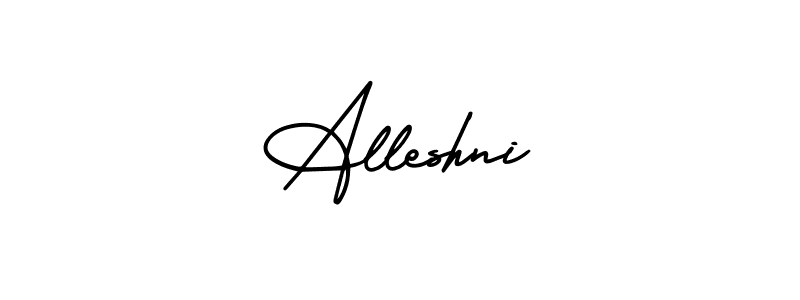 Create a beautiful signature design for name Alleshni. With this signature (AmerikaSignatureDemo-Regular) fonts, you can make a handwritten signature for free. Alleshni signature style 3 images and pictures png