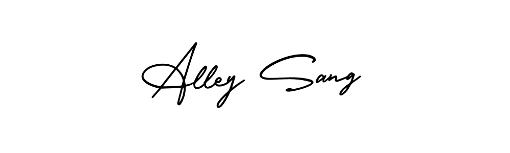 Make a beautiful signature design for name Alley Sang. With this signature (AmerikaSignatureDemo-Regular) style, you can create a handwritten signature for free. Alley Sang signature style 3 images and pictures png