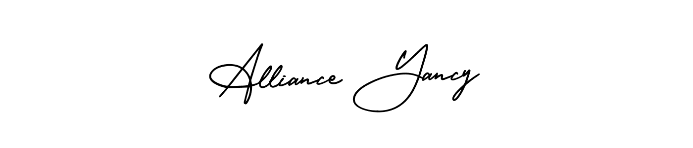 if you are searching for the best signature style for your name Alliance Yancy. so please give up your signature search. here we have designed multiple signature styles  using AmerikaSignatureDemo-Regular. Alliance Yancy signature style 3 images and pictures png