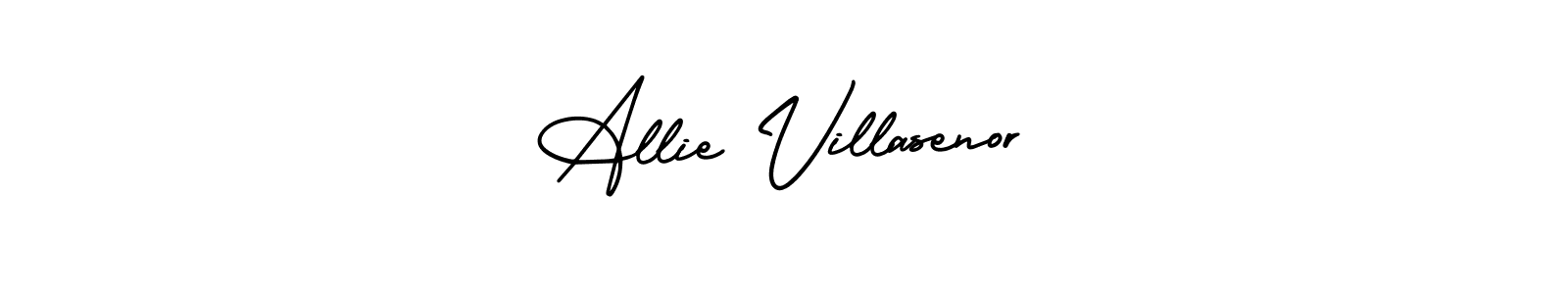 Check out images of Autograph of Allie Villasenor name. Actor Allie Villasenor Signature Style. AmerikaSignatureDemo-Regular is a professional sign style online. Allie Villasenor signature style 3 images and pictures png