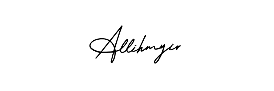 Use a signature maker to create a handwritten signature online. With this signature software, you can design (AmerikaSignatureDemo-Regular) your own signature for name Allihmyir. Allihmyir signature style 3 images and pictures png