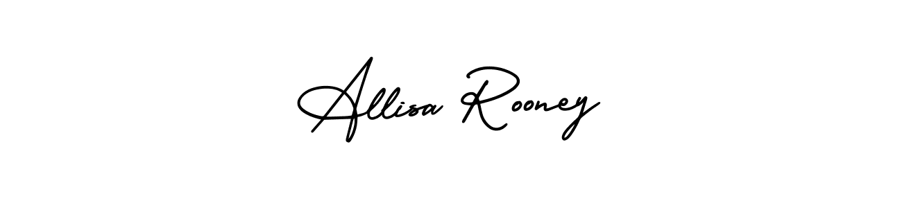 How to make Allisa Rooney name signature. Use AmerikaSignatureDemo-Regular style for creating short signs online. This is the latest handwritten sign. Allisa Rooney signature style 3 images and pictures png