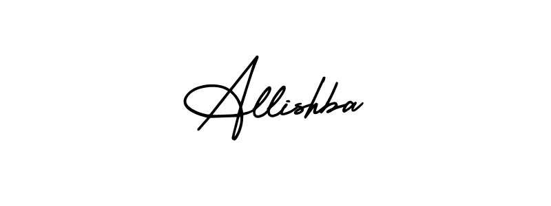 How to make Allishba signature? AmerikaSignatureDemo-Regular is a professional autograph style. Create handwritten signature for Allishba name. Allishba signature style 3 images and pictures png