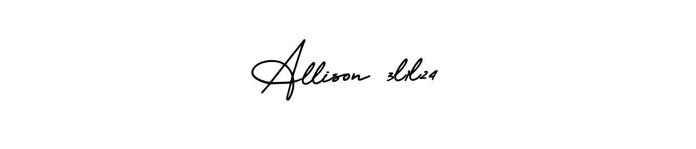 This is the best signature style for the Allison 3l1l24 name. Also you like these signature font (AmerikaSignatureDemo-Regular). Mix name signature. Allison 3l1l24 signature style 3 images and pictures png