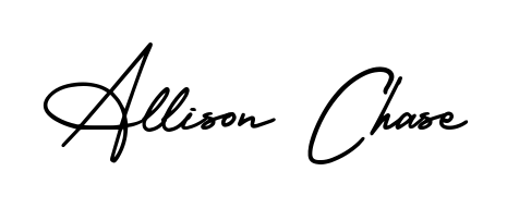 An effortless, minimalist signature concept for Allison Chase using AmerikaSignatureDemo-Regular design. Clean lines that look great on any document. Allison Chase signature style 3 images and pictures png