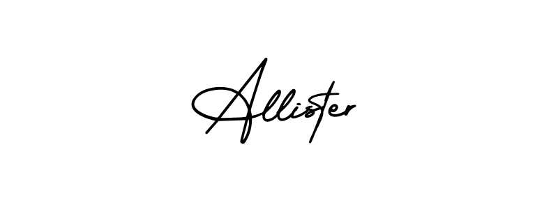 How to make Allister name signature. Use AmerikaSignatureDemo-Regular style for creating short signs online. This is the latest handwritten sign. Allister signature style 3 images and pictures png
