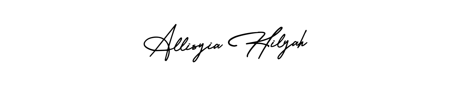 Use a signature maker to create a handwritten signature online. With this signature software, you can design (AmerikaSignatureDemo-Regular) your own signature for name Allisyia Hilyah. Allisyia Hilyah signature style 3 images and pictures png