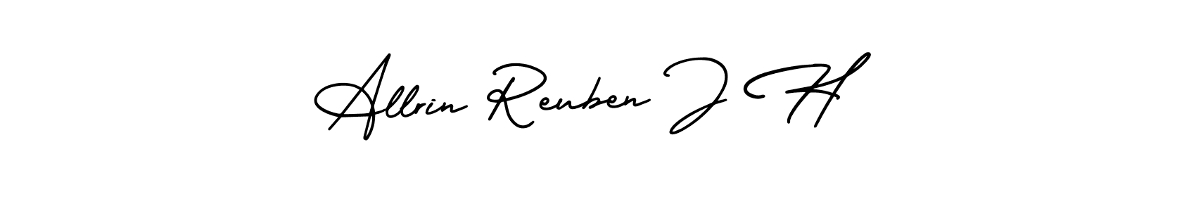 It looks lik you need a new signature style for name Allrin Reuben J H. Design unique handwritten (AmerikaSignatureDemo-Regular) signature with our free signature maker in just a few clicks. Allrin Reuben J H signature style 3 images and pictures png