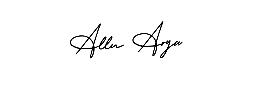 How to Draw Allu Arya signature style? AmerikaSignatureDemo-Regular is a latest design signature styles for name Allu Arya. Allu Arya signature style 3 images and pictures png