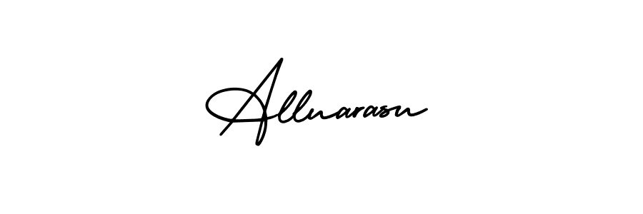 Alluarasu stylish signature style. Best Handwritten Sign (AmerikaSignatureDemo-Regular) for my name. Handwritten Signature Collection Ideas for my name Alluarasu. Alluarasu signature style 3 images and pictures png