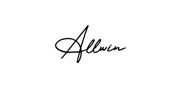 Create a beautiful signature design for name Allwin. With this signature (AmerikaSignatureDemo-Regular) fonts, you can make a handwritten signature for free. Allwin signature style 3 images and pictures png