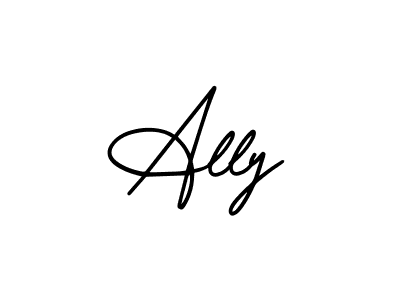 Make a beautiful signature design for name Ally. With this signature (AmerikaSignatureDemo-Regular) style, you can create a handwritten signature for free. Ally signature style 3 images and pictures png