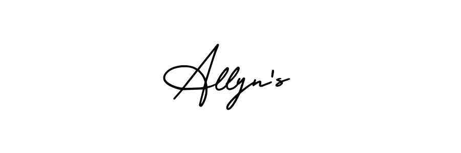 Make a beautiful signature design for name Allyn’s. With this signature (AmerikaSignatureDemo-Regular) style, you can create a handwritten signature for free. Allyn’s signature style 3 images and pictures png