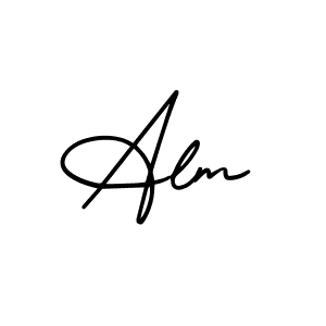 Create a beautiful signature design for name Alm. With this signature (AmerikaSignatureDemo-Regular) fonts, you can make a handwritten signature for free. Alm signature style 3 images and pictures png