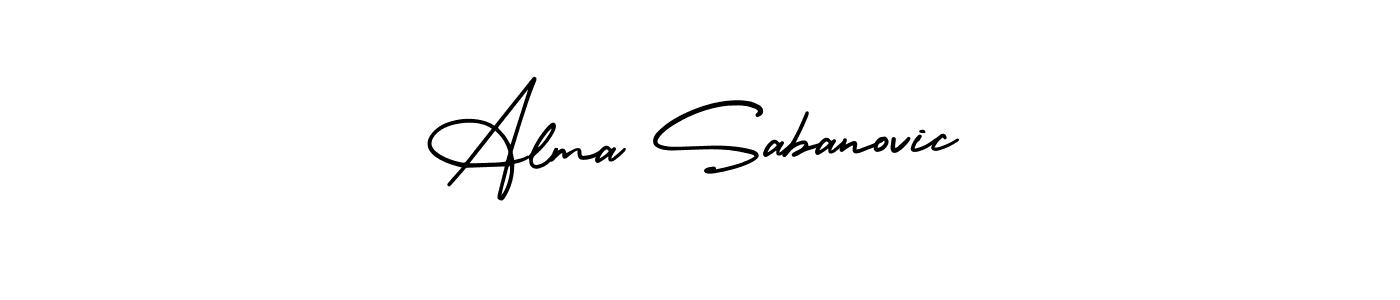 Make a beautiful signature design for name Alma Sabanovic. With this signature (AmerikaSignatureDemo-Regular) style, you can create a handwritten signature for free. Alma Sabanovic signature style 3 images and pictures png