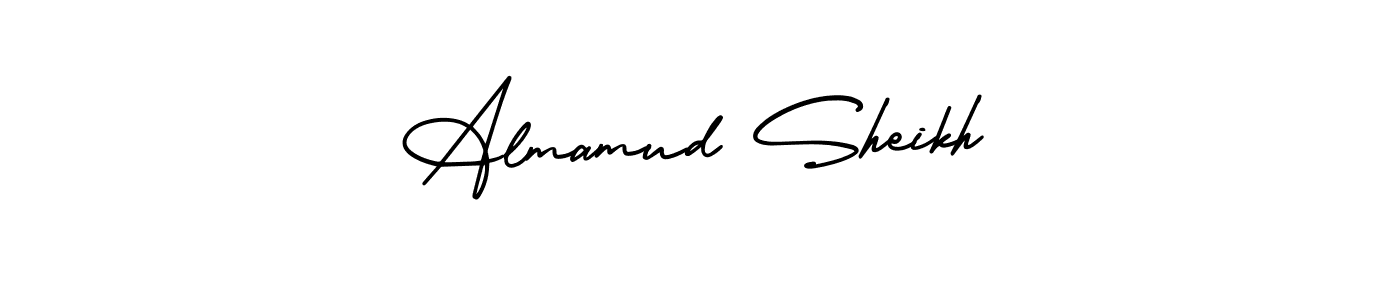 Also You can easily find your signature by using the search form. We will create Almamud Sheikh name handwritten signature images for you free of cost using AmerikaSignatureDemo-Regular sign style. Almamud Sheikh signature style 3 images and pictures png