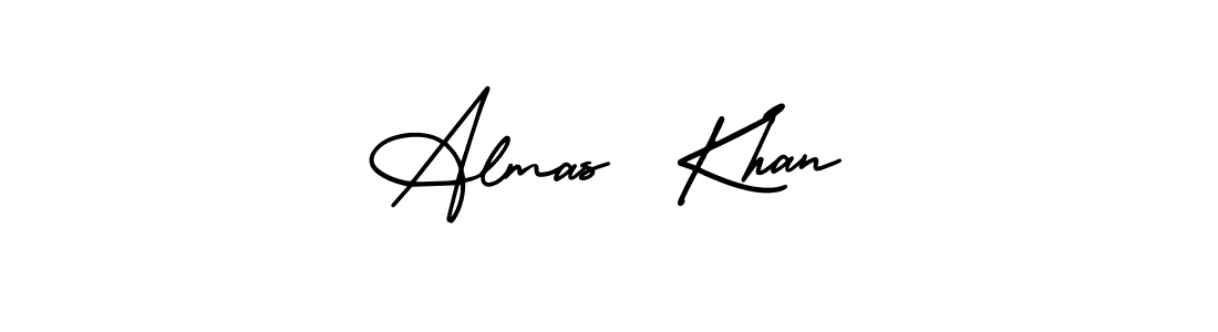 Also You can easily find your signature by using the search form. We will create Almas  Khan name handwritten signature images for you free of cost using AmerikaSignatureDemo-Regular sign style. Almas  Khan signature style 3 images and pictures png