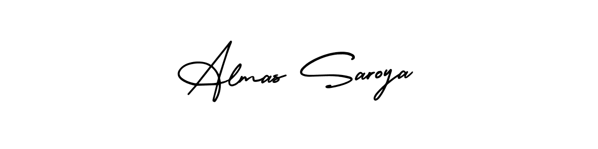 Design your own signature with our free online signature maker. With this signature software, you can create a handwritten (AmerikaSignatureDemo-Regular) signature for name Almas Saroya. Almas Saroya signature style 3 images and pictures png