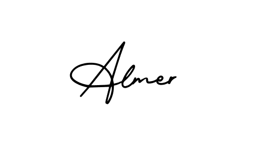 Use a signature maker to create a handwritten signature online. With this signature software, you can design (AmerikaSignatureDemo-Regular) your own signature for name Almer. Almer signature style 3 images and pictures png