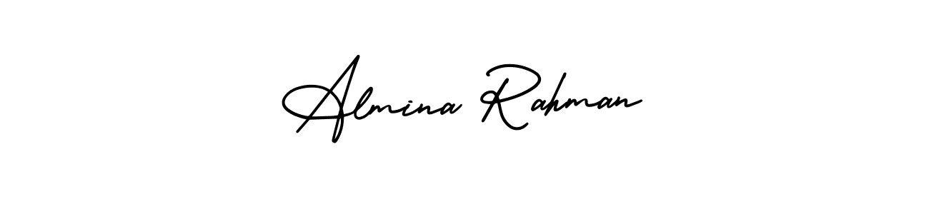 You can use this online signature creator to create a handwritten signature for the name Almina Rahman. This is the best online autograph maker. Almina Rahman signature style 3 images and pictures png