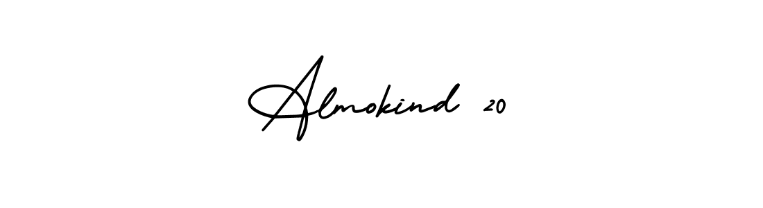 How to make Almokind 20 name signature. Use AmerikaSignatureDemo-Regular style for creating short signs online. This is the latest handwritten sign. Almokind 20 signature style 3 images and pictures png