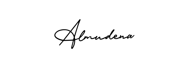 Almudena stylish signature style. Best Handwritten Sign (AmerikaSignatureDemo-Regular) for my name. Handwritten Signature Collection Ideas for my name Almudena. Almudena signature style 3 images and pictures png