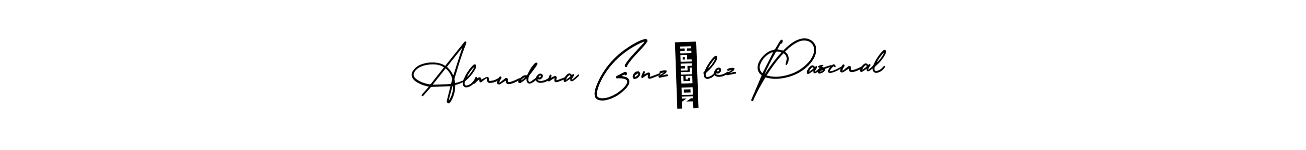 Also we have Almudena González Pascual name is the best signature style. Create professional handwritten signature collection using AmerikaSignatureDemo-Regular autograph style. Almudena González Pascual signature style 3 images and pictures png