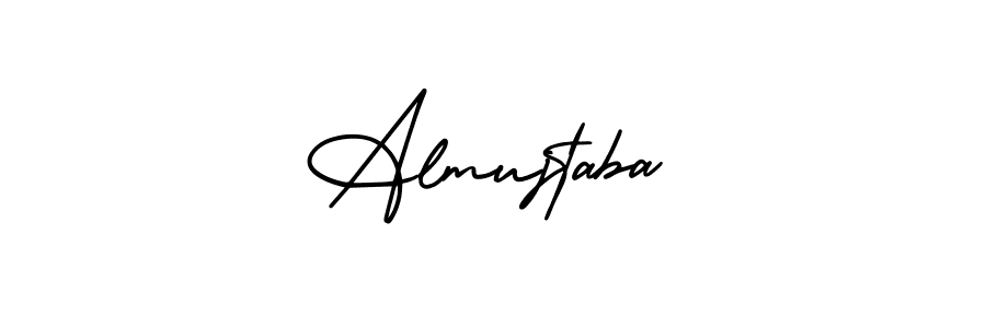 Also You can easily find your signature by using the search form. We will create Almujtaba name handwritten signature images for you free of cost using AmerikaSignatureDemo-Regular sign style. Almujtaba signature style 3 images and pictures png