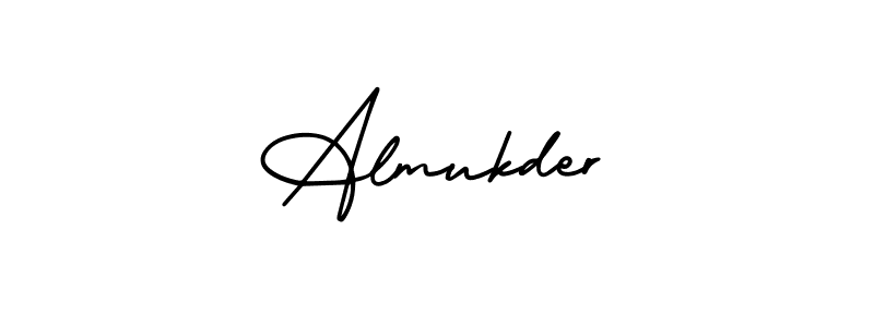 It looks lik you need a new signature style for name Almukder. Design unique handwritten (AmerikaSignatureDemo-Regular) signature with our free signature maker in just a few clicks. Almukder signature style 3 images and pictures png