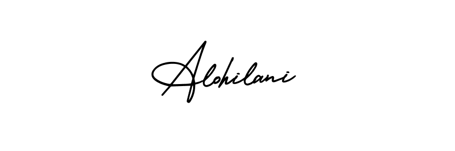 How to make Alohilani signature? AmerikaSignatureDemo-Regular is a professional autograph style. Create handwritten signature for Alohilani name. Alohilani signature style 3 images and pictures png