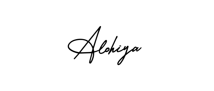 How to make Alohiya signature? AmerikaSignatureDemo-Regular is a professional autograph style. Create handwritten signature for Alohiya name. Alohiya signature style 3 images and pictures png