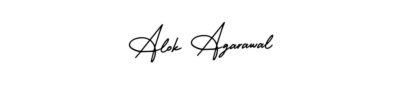 You should practise on your own different ways (AmerikaSignatureDemo-Regular) to write your name (Alok Agarawal) in signature. don't let someone else do it for you. Alok Agarawal signature style 3 images and pictures png