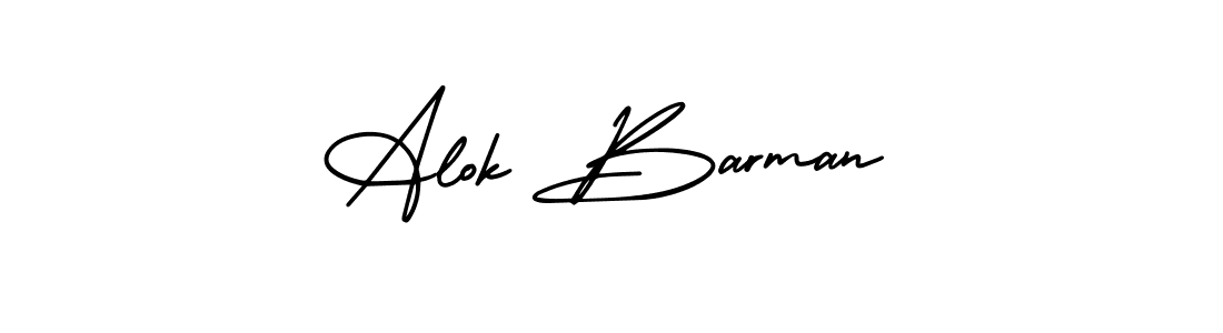 Make a beautiful signature design for name Alok Barman. With this signature (AmerikaSignatureDemo-Regular) style, you can create a handwritten signature for free. Alok Barman signature style 3 images and pictures png