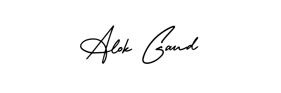 Design your own signature with our free online signature maker. With this signature software, you can create a handwritten (AmerikaSignatureDemo-Regular) signature for name Alok Gaud. Alok Gaud signature style 3 images and pictures png