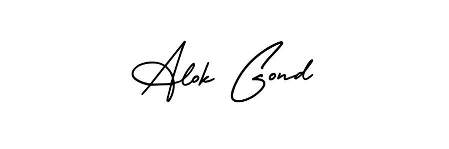 This is the best signature style for the Alok Gond name. Also you like these signature font (AmerikaSignatureDemo-Regular). Mix name signature. Alok Gond signature style 3 images and pictures png
