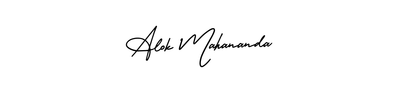 Make a short Alok Mahananda signature style. Manage your documents anywhere anytime using AmerikaSignatureDemo-Regular. Create and add eSignatures, submit forms, share and send files easily. Alok Mahananda signature style 3 images and pictures png
