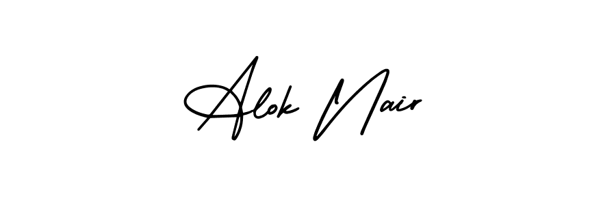 How to Draw Alok Nair signature style? AmerikaSignatureDemo-Regular is a latest design signature styles for name Alok Nair. Alok Nair signature style 3 images and pictures png
