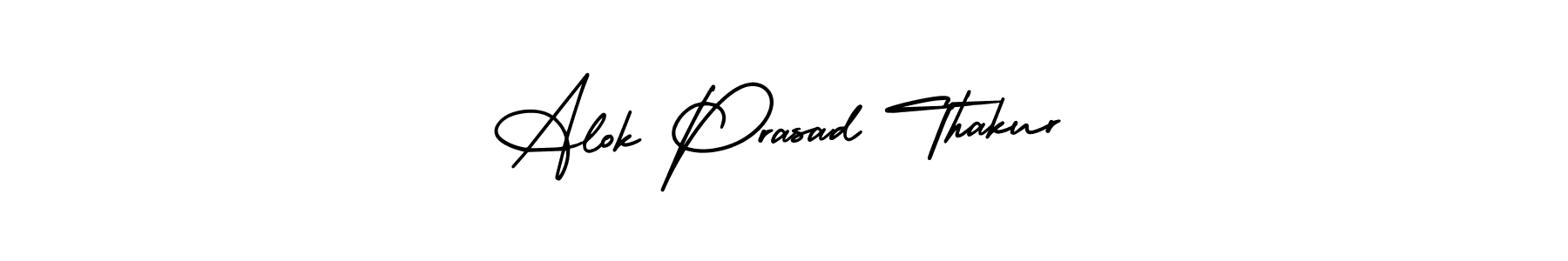 Also You can easily find your signature by using the search form. We will create Alok Prasad Thakur name handwritten signature images for you free of cost using AmerikaSignatureDemo-Regular sign style. Alok Prasad Thakur signature style 3 images and pictures png