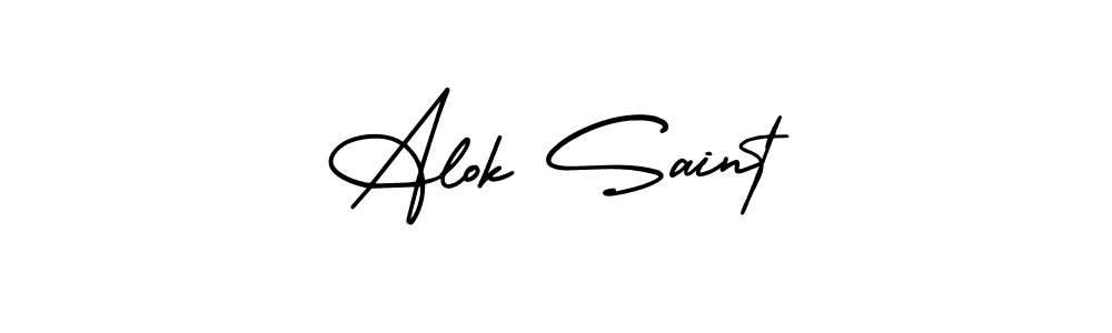 Alok Saint stylish signature style. Best Handwritten Sign (AmerikaSignatureDemo-Regular) for my name. Handwritten Signature Collection Ideas for my name Alok Saint. Alok Saint signature style 3 images and pictures png