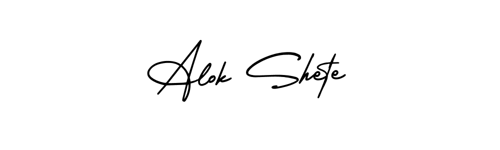 Make a short Alok Shete signature style. Manage your documents anywhere anytime using AmerikaSignatureDemo-Regular. Create and add eSignatures, submit forms, share and send files easily. Alok Shete signature style 3 images and pictures png