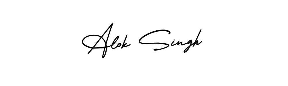 Design your own signature with our free online signature maker. With this signature software, you can create a handwritten (AmerikaSignatureDemo-Regular) signature for name Alok Singh. Alok Singh signature style 3 images and pictures png