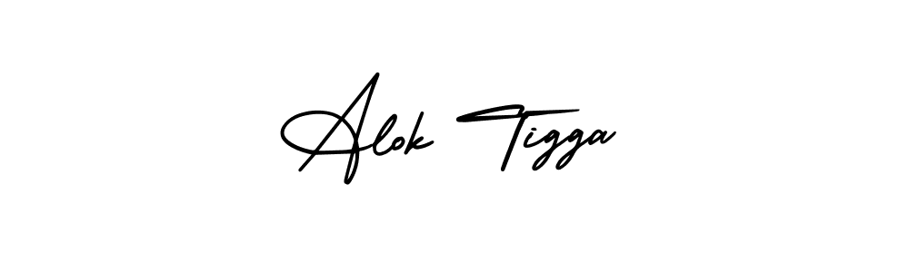 Create a beautiful signature design for name Alok Tigga. With this signature (AmerikaSignatureDemo-Regular) fonts, you can make a handwritten signature for free. Alok Tigga signature style 3 images and pictures png