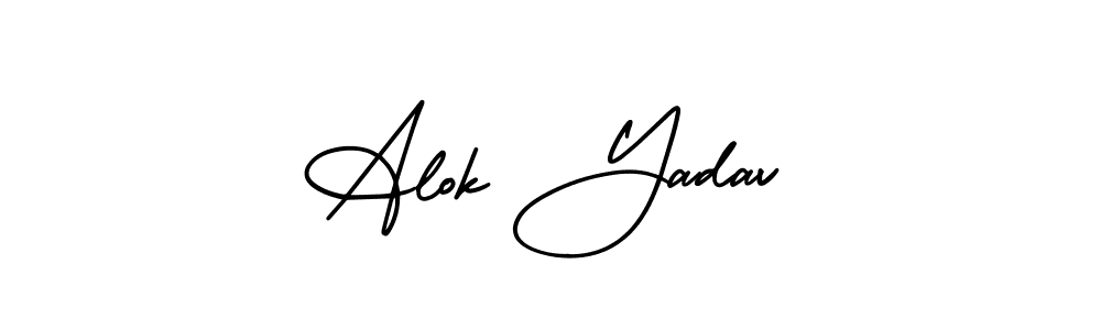 How to Draw Alok Yadav signature style? AmerikaSignatureDemo-Regular is a latest design signature styles for name Alok Yadav. Alok Yadav signature style 3 images and pictures png