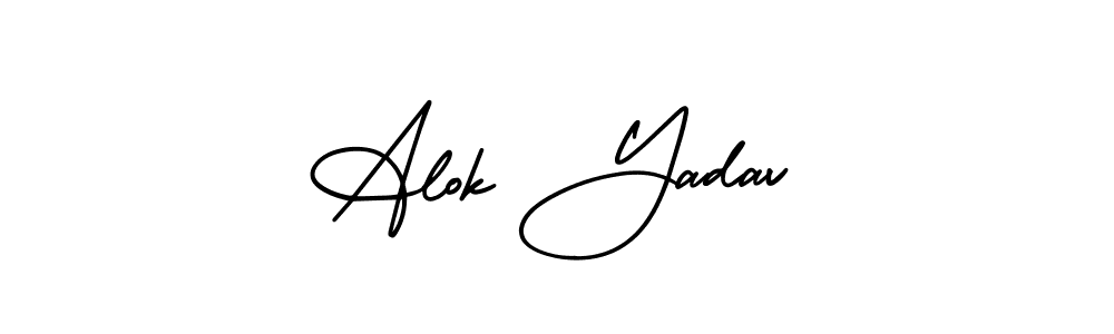 How to Draw Alok Yadav signature style? AmerikaSignatureDemo-Regular is a latest design signature styles for name Alok Yadav. Alok Yadav signature style 3 images and pictures png