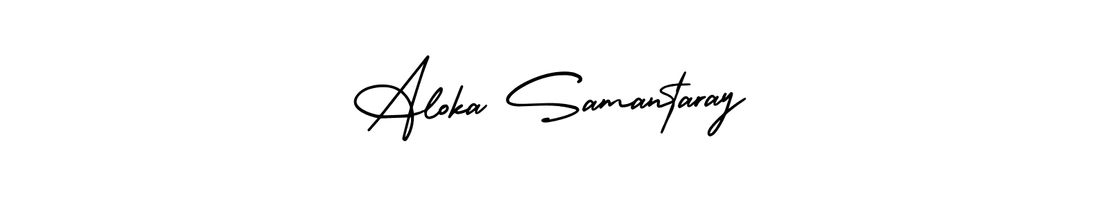 How to make Aloka Samantaray signature? AmerikaSignatureDemo-Regular is a professional autograph style. Create handwritten signature for Aloka Samantaray name. Aloka Samantaray signature style 3 images and pictures png