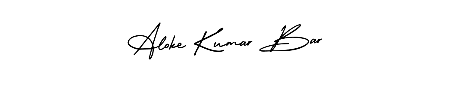 Design your own signature with our free online signature maker. With this signature software, you can create a handwritten (AmerikaSignatureDemo-Regular) signature for name Aloke Kumar Bar. Aloke Kumar Bar signature style 3 images and pictures png