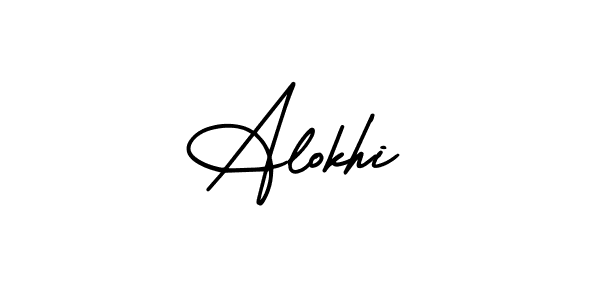 How to Draw Alokhi signature style? AmerikaSignatureDemo-Regular is a latest design signature styles for name Alokhi. Alokhi signature style 3 images and pictures png