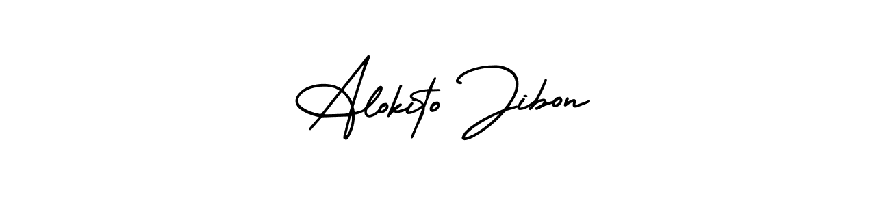 Make a beautiful signature design for name Alokito Jibon. With this signature (AmerikaSignatureDemo-Regular) style, you can create a handwritten signature for free. Alokito Jibon signature style 3 images and pictures png